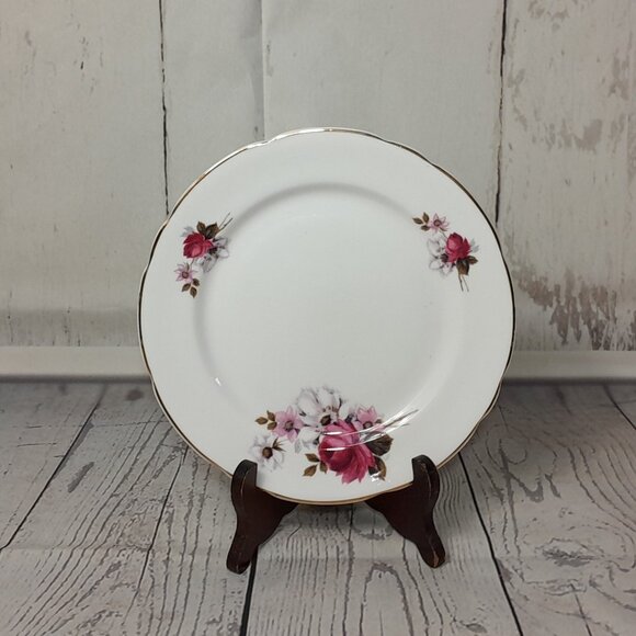 Royal Stafford Honey Bunch Tea Cup Saucer Salad Plate Floral Bone China England - Picture 9 of 16